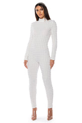 BEAT THE ODDS TEXTURED CATSUIT