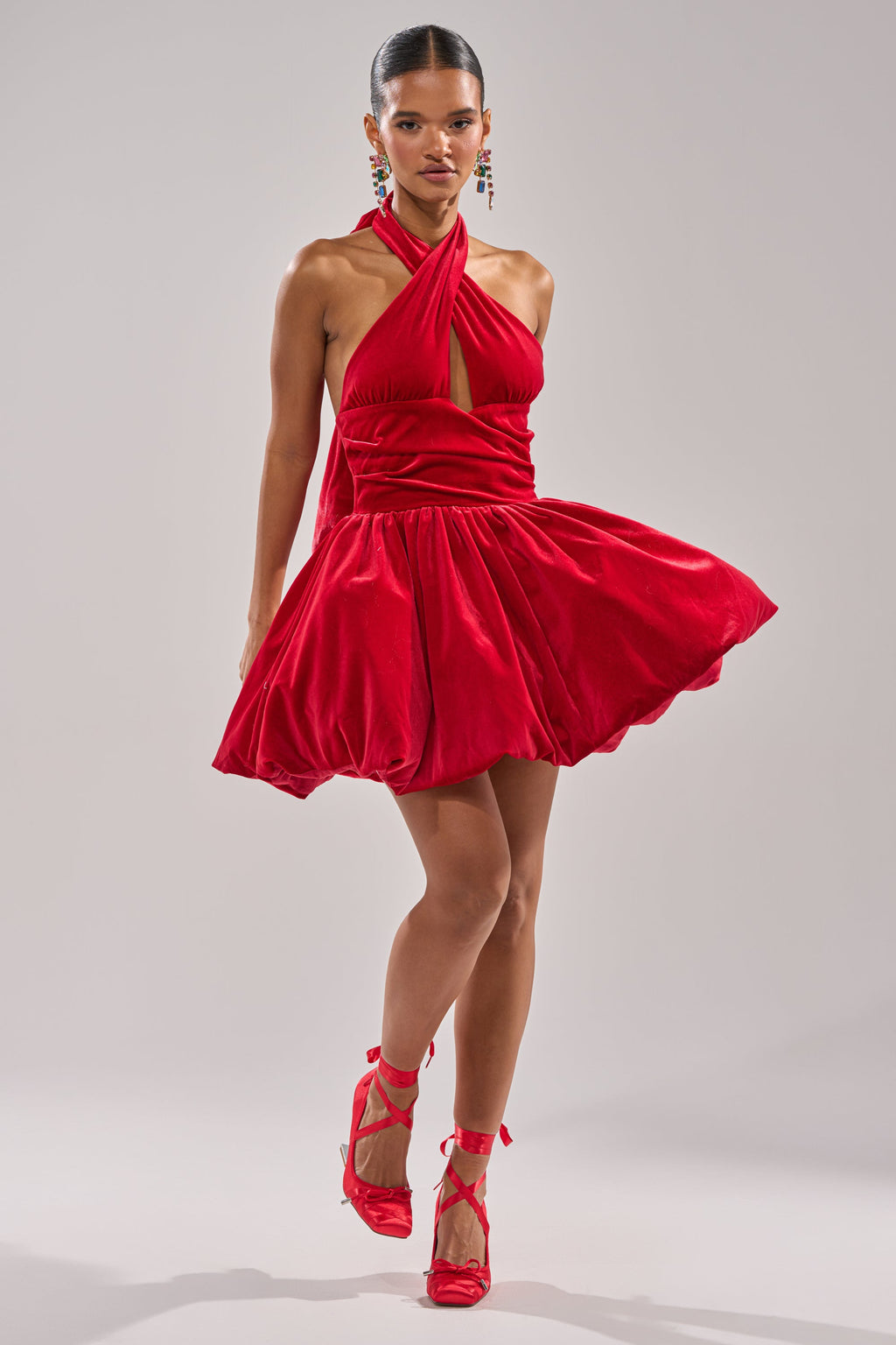 RUBY ROSE VELVET MINI DRESS
