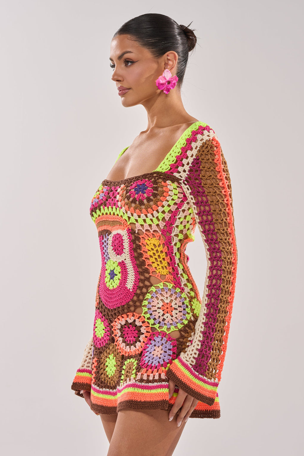 CABANA CROCHET MINI DRESS