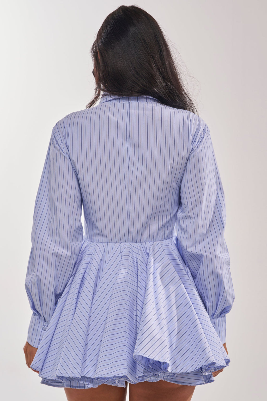HAPPY HOUR PINSTRIPE MINI DRESS