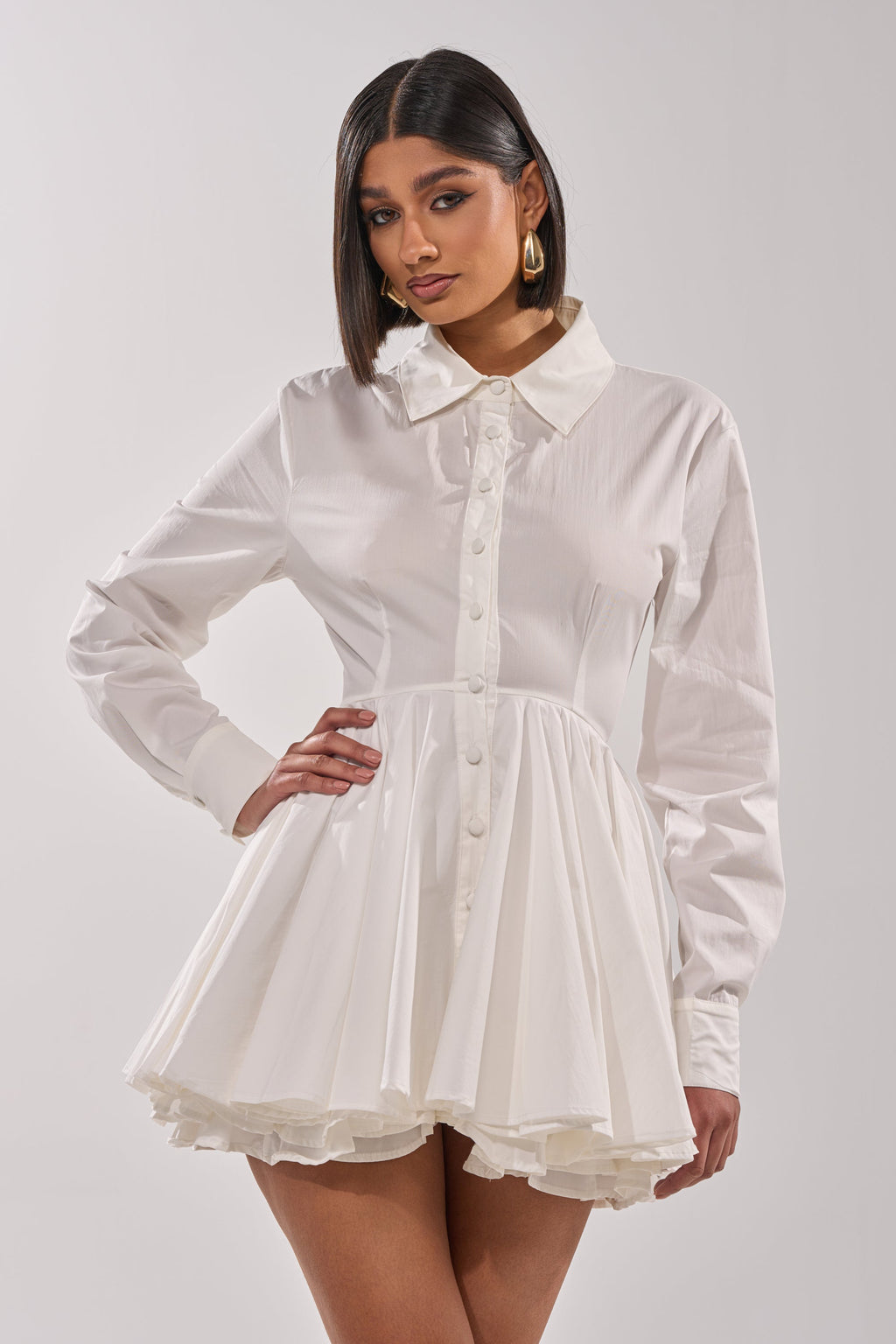 THE IT GIRL POPLIN MINI DRESS