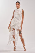 FOR THE FRILL OF IT MINI DRESS IN WHITE