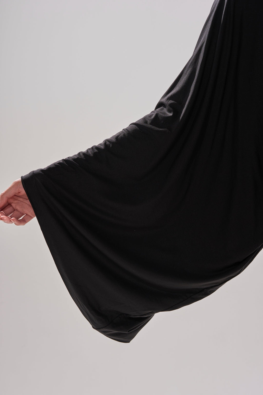 DIANA DRAPED MINI DRESS IN BLACK