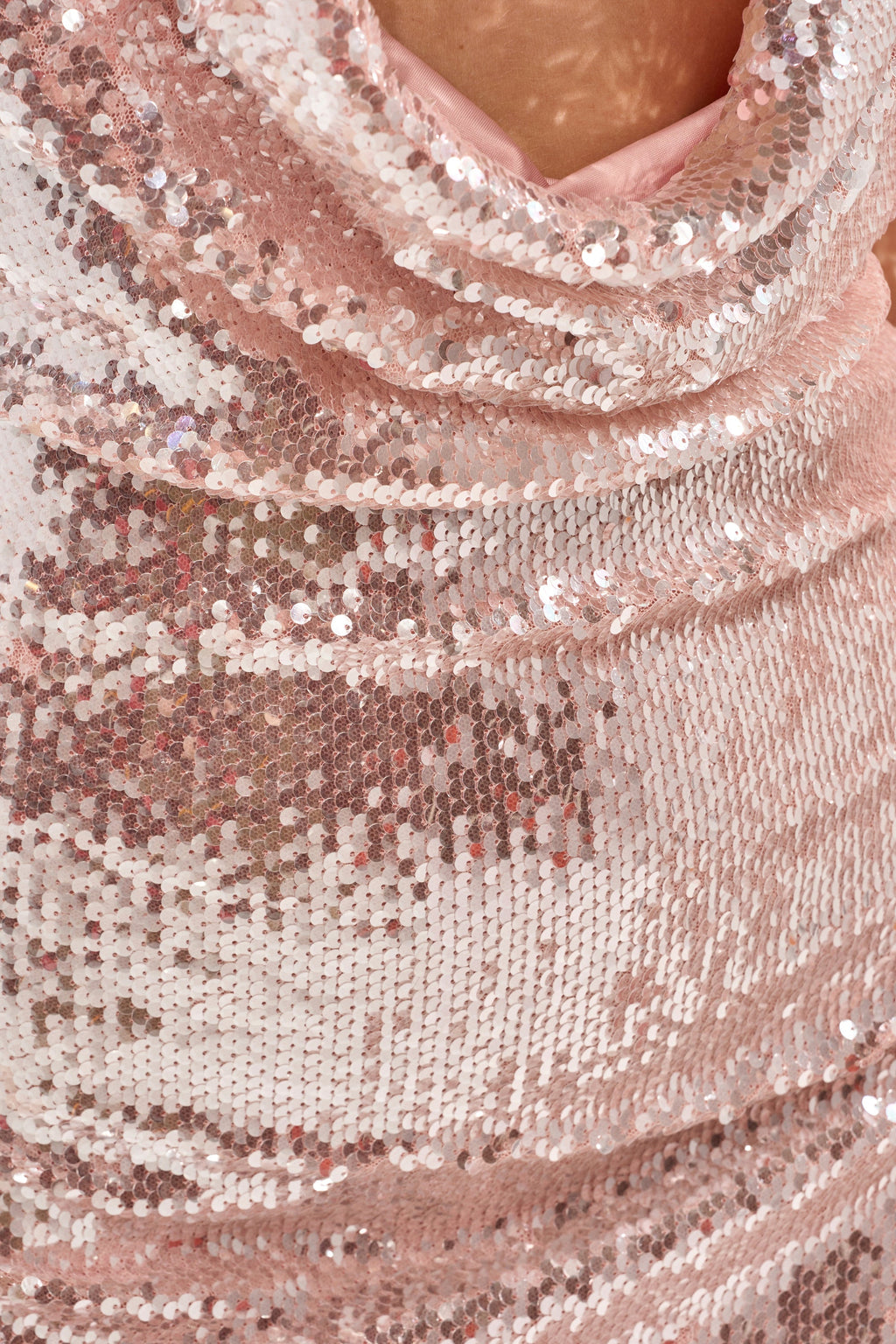 LIGHT UP THE ROOM SEQUIN MINI DRESS IN LIGHT PINK