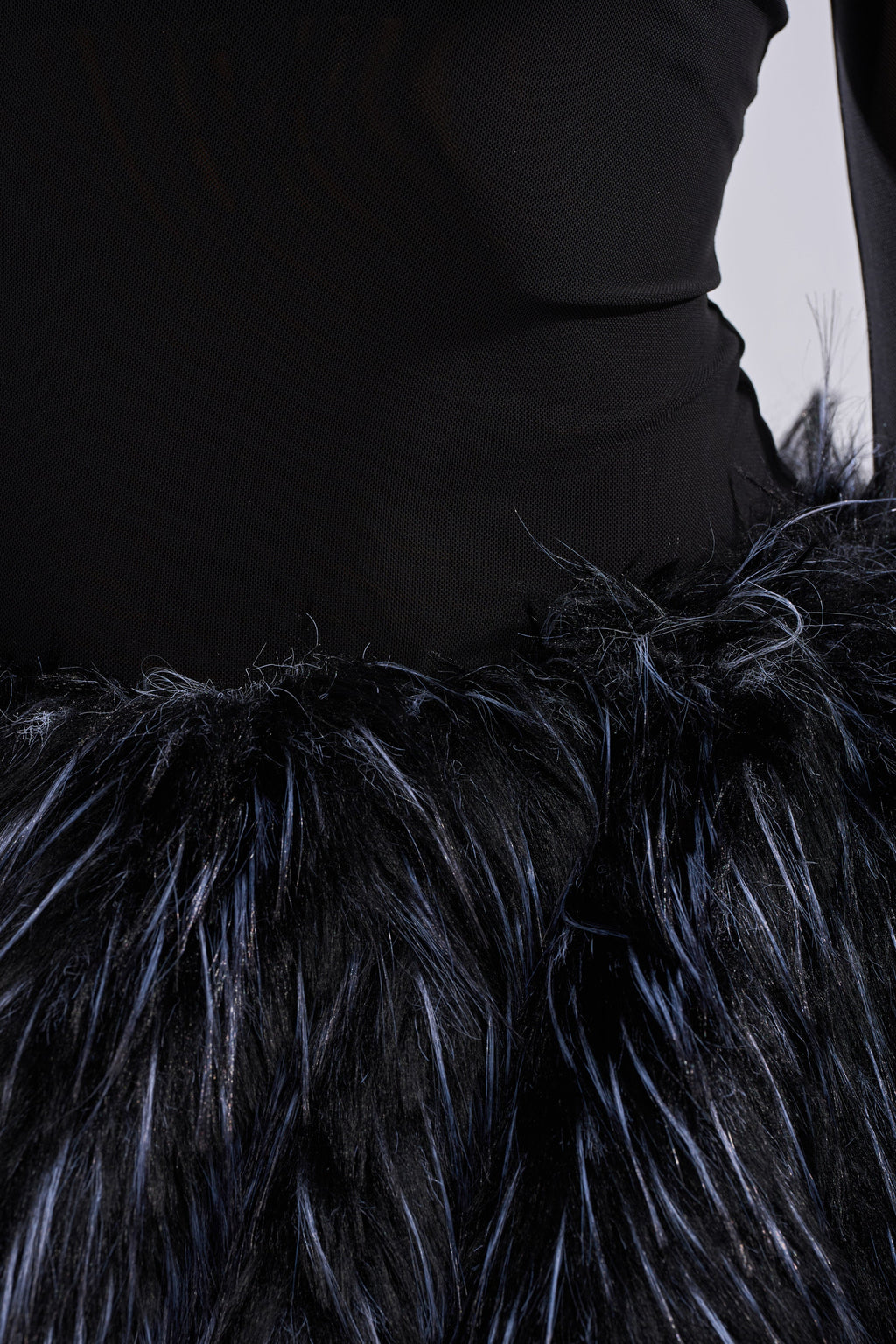 KELYN CALLED FUR MINI DRESS