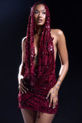 MOOD FOR THE NIGHT SEQUIN MINI DRESS