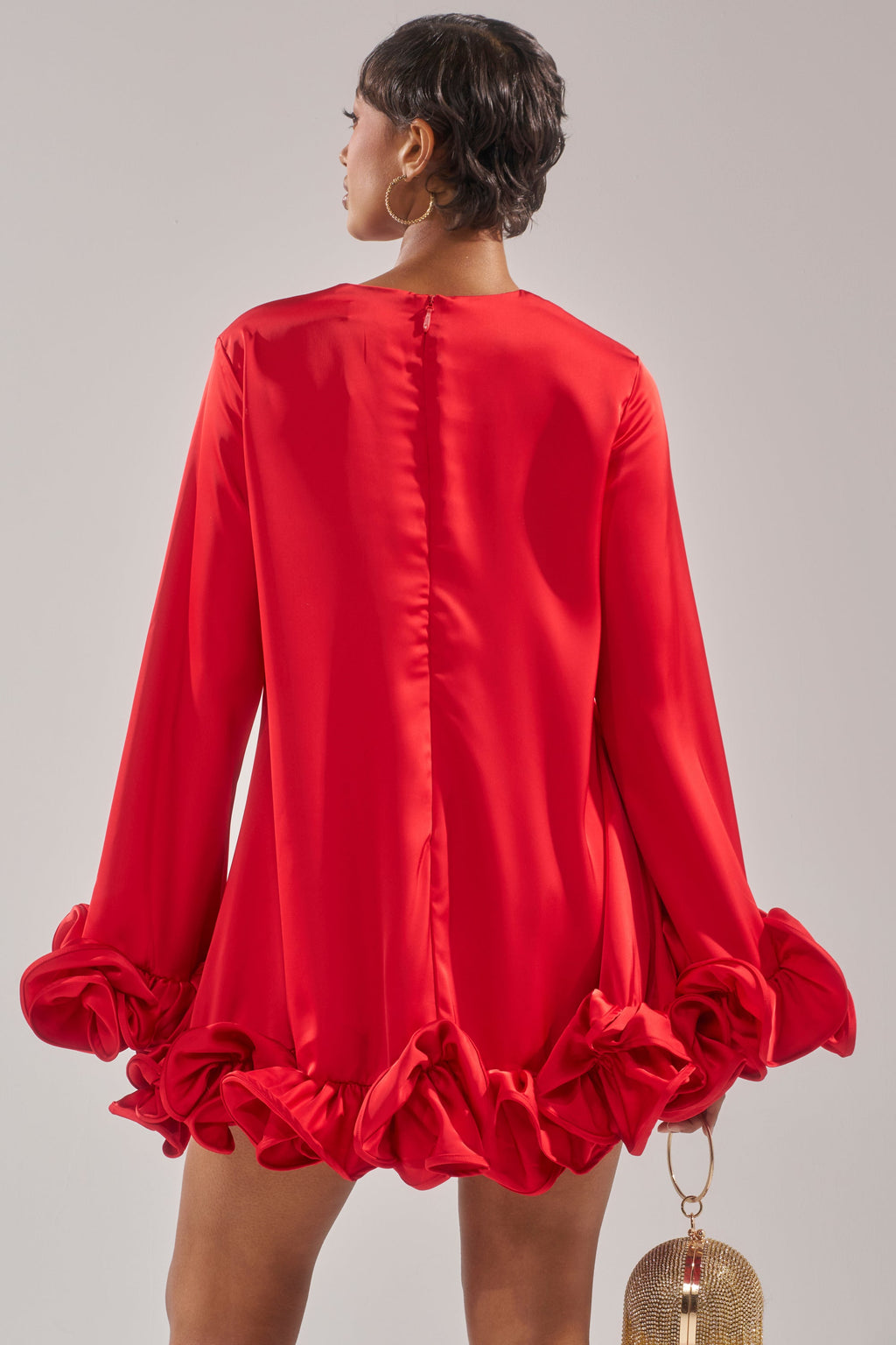 GIRLY GIRL SATIN MINI DRESS