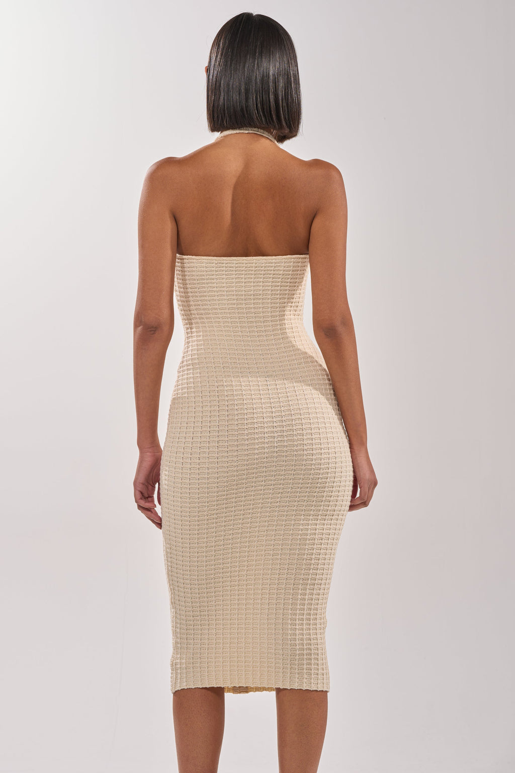 BUTTONED DOWN BADDIE MIDI DRESS IN WHITE