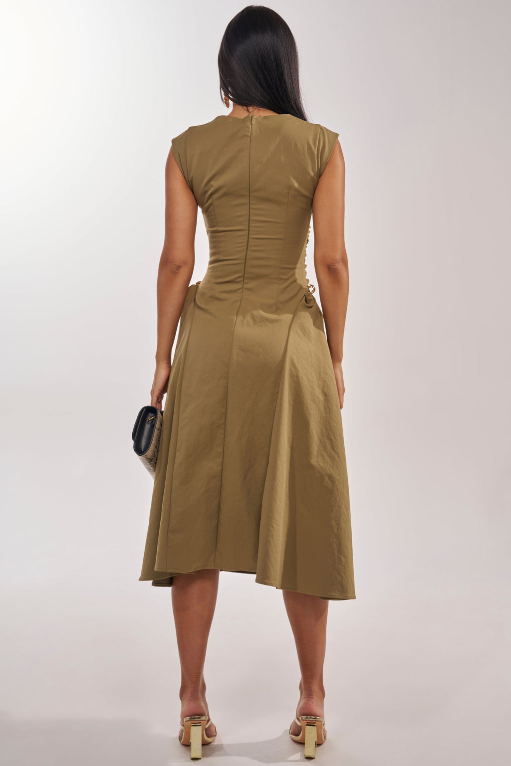 IT'S MY TIME MIDI DRESS IN OLIVE