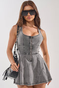 VIVIAN DENIM MINI DRESS