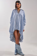 AMELIA DENIM HIGH-LOW DRESS