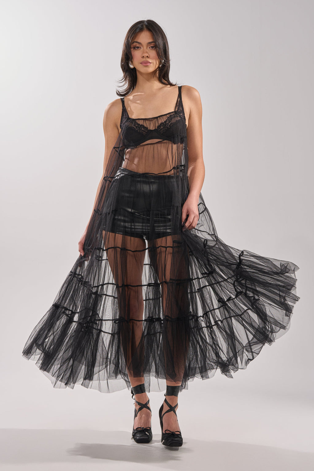 PERFECT FOR LAYERING TULLE MAXI DRESS