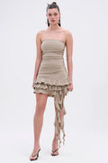 COME MY WAY RUFFLE MINI DRESS