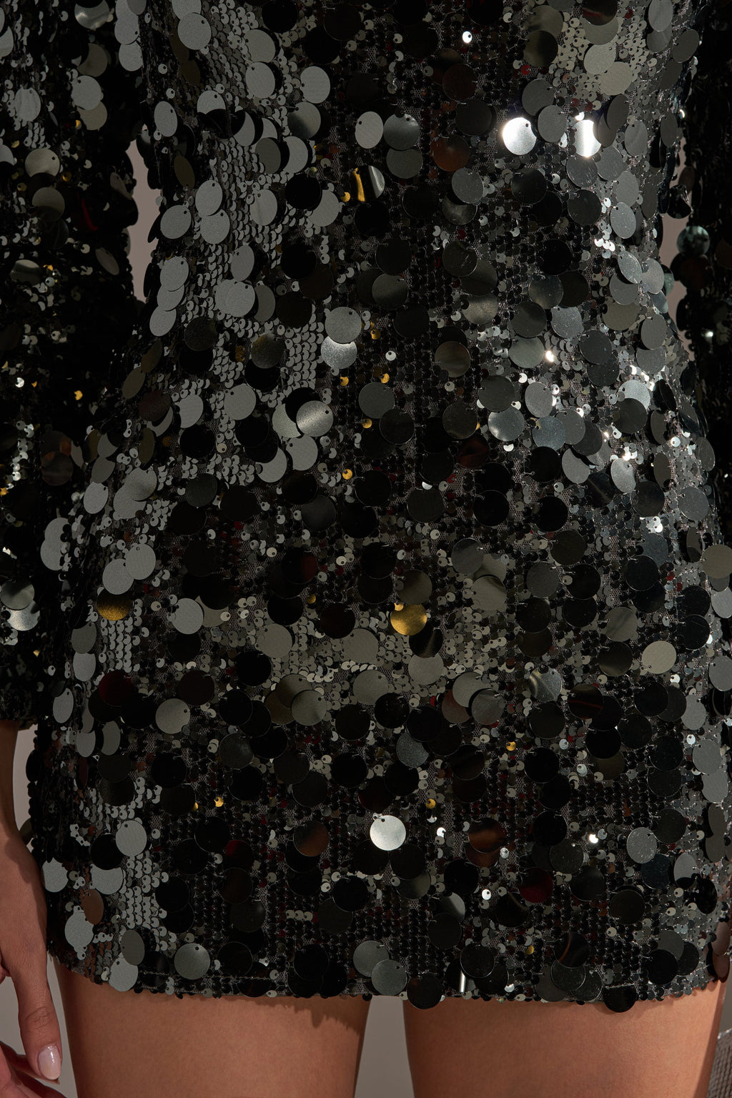 SHE'S ALL THAT SEQUIN MINI DRESS IN OLIVE