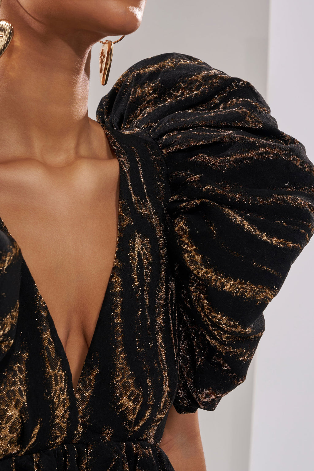 WILD HEART BROCADE BUBBLE MINI DRESS