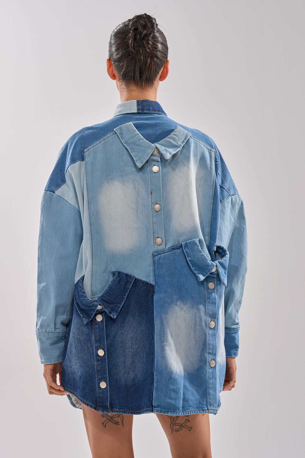 MONDAY BLUES DENIM MINI DRESS