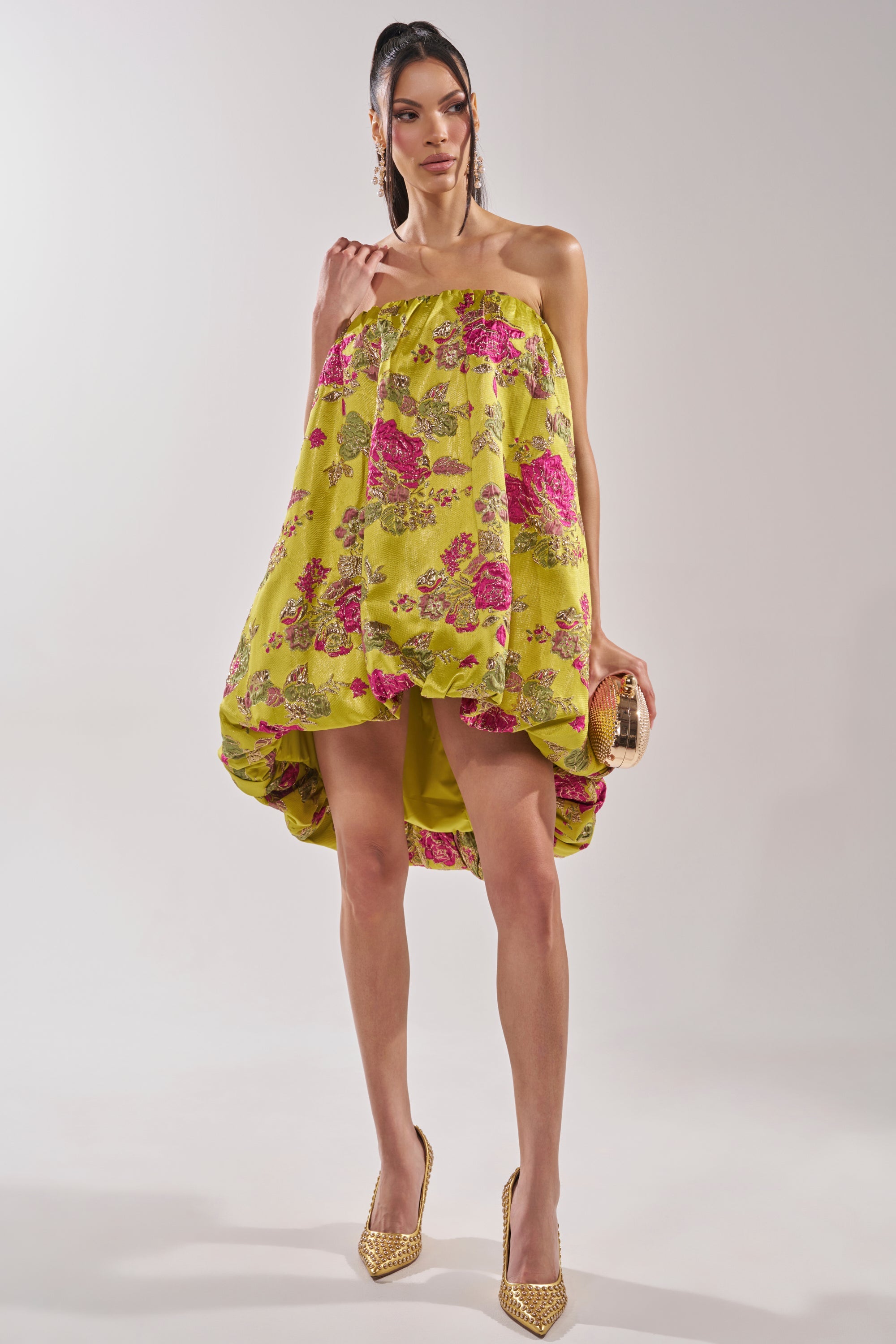 LOVER GIRL BROCADE BUBBLE DRESS