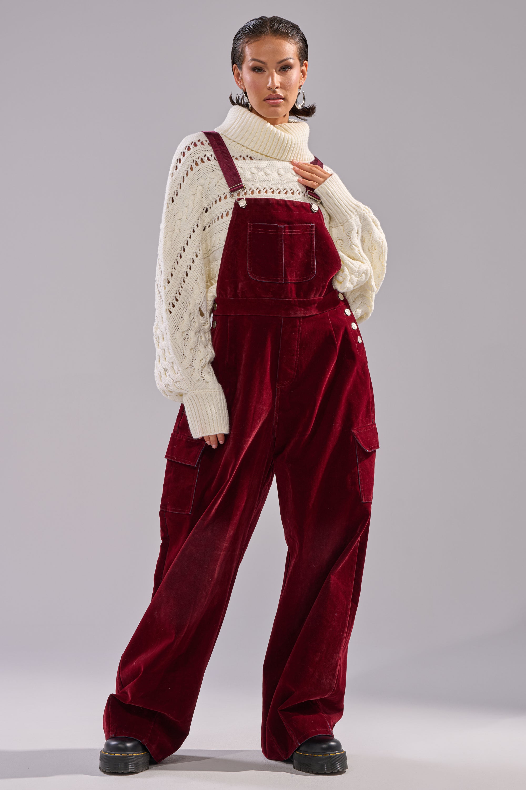 IT'S GIVING VINTAGE VELVET DENIM OVERALLS