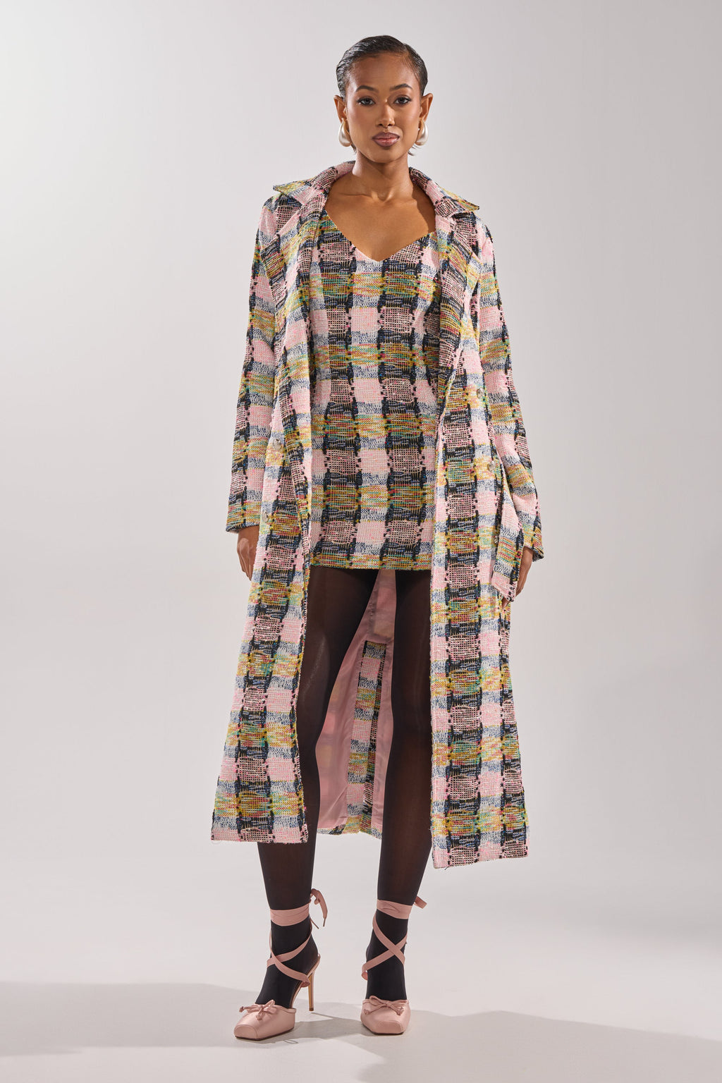 MAIN SQUEEZE TWEED MINI DRESS