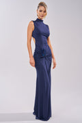BE MY DATE BODYCON MAXI DRESS IN NAVY