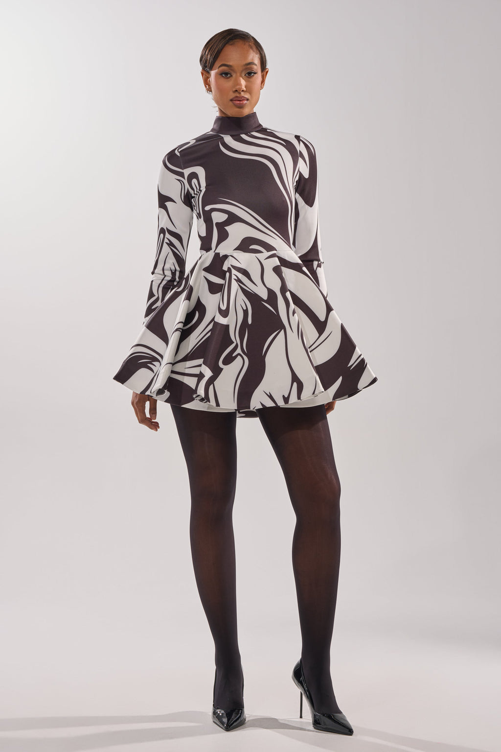 GROOVY BABY MOCKNECK MINI DRESS
