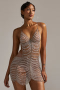 ITS GIVING DRAMA CHAIN MINI DRESS