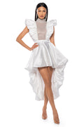 ULTIMATE STUNNA RUFFLE MINI DRESS