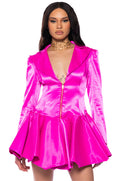 WREN LONG SLEEVE FIT AND FLARE MINI DRESS